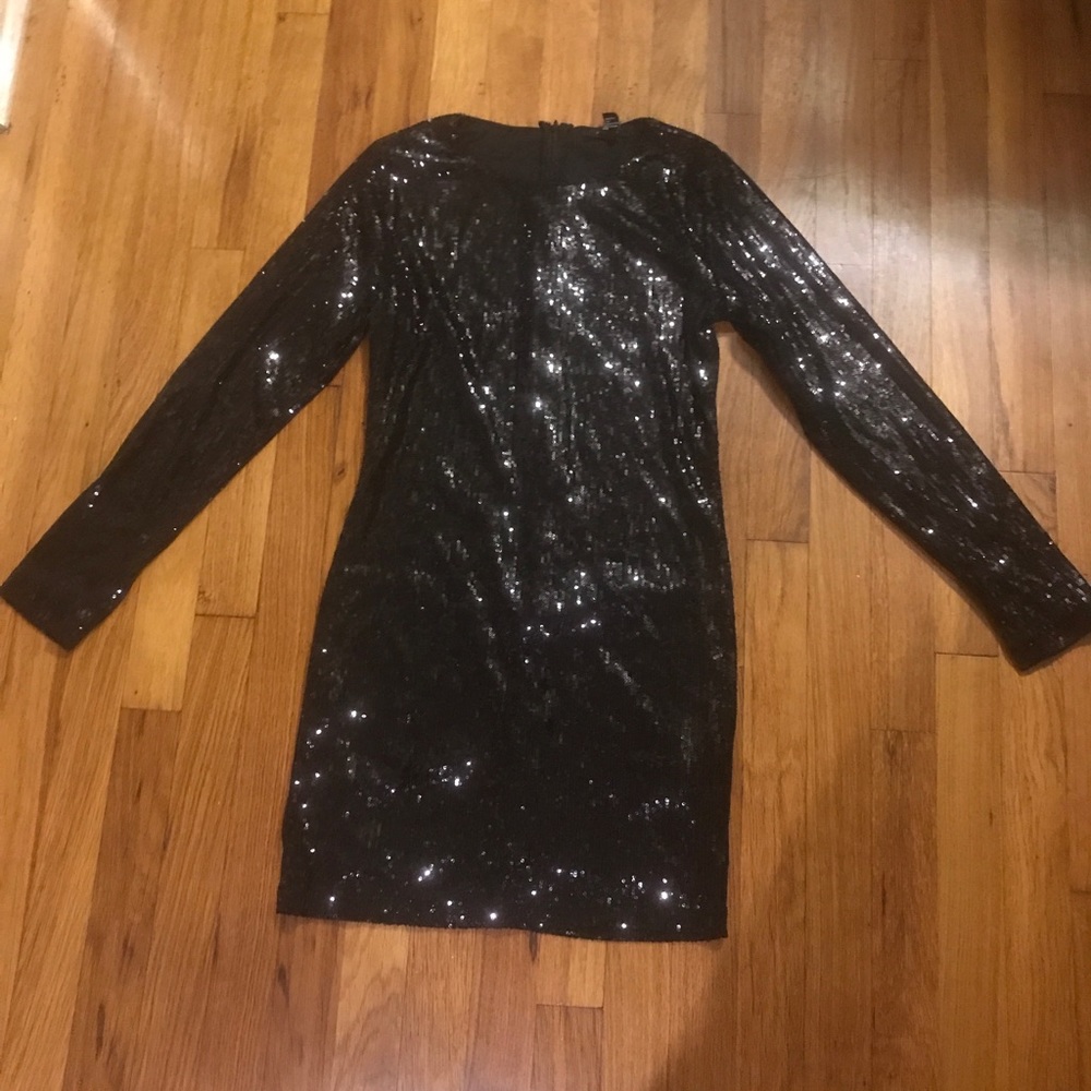 Black sequin dress